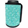 3dRose Uta Naumann Faux Glitter Pattern - Luxury Trendy Gold Dark Teal Moroccan Arabic Quatrefoil Tile Pattern - Can Cooler Bottle Wrap (cc_268951)