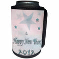 3dRose Beverly Turner New Years - Stars New Year 2012 Pink - Can Cooler Bottle Wrap (cc_26905)