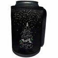 3dRose Uta Naumann Sayings and Typography - Merry Christmas-Typography Illustration on Grunge Chalkboard - Can Cooler Bottle Wrap (cc_269064)