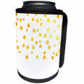 3dRose Uta Naumann Faux Glitter Pattern - Luxury Chic and Trendy Faux Gold Large Glitter Confetti Dots on White - Can Cooler Bottle Wrap (cc_269065)