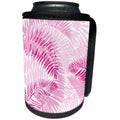3dRose Uta Naumann Pattern - Chic Aloha-Pink and Gold Foliage Palm Leaves Jungle Tropical Pattern - Can Cooler Bottle Wrap (cc_269080)