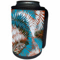3dRose Uta Naumann Pattern - Aloha Trendy Palm Leaves Jungle Tropical Hawaii Pattern - Can Cooler Bottle Wrap (cc_269102)