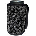 3dRose Uta Naumann Pattern - Black and White-Cool Space Traveler Astronaut Pattern - Can Cooler Bottle Wrap (cc_269163)