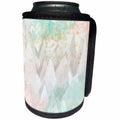 3dRose Uta Naumann Watercolor Illustration - Merry Christmas-Trendy Pastel Winter Forest and Mountains Illustration - Can Cooler Bottle Wrap (cc_269173)