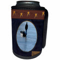 3dRose Beverly Turner Christmas Design and Photography - Ice Fishing Merry Christmas - Can Cooler Bottle Wrap (cc_26919)