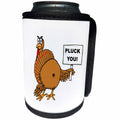 3dRose TDSwhite – Thanksgiving - Pluck You Naughty Turkey Joke Happy Thanksgiving Humor Funny - Can Cooler Bottle Wrap (cc_269239)