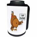 3dRose TDSwhite – Thanksgiving - I Got Plucked Naughty Thanksgiving Turkey Humor Funny Turkey - Can Cooler Bottle Wrap (cc_269243)