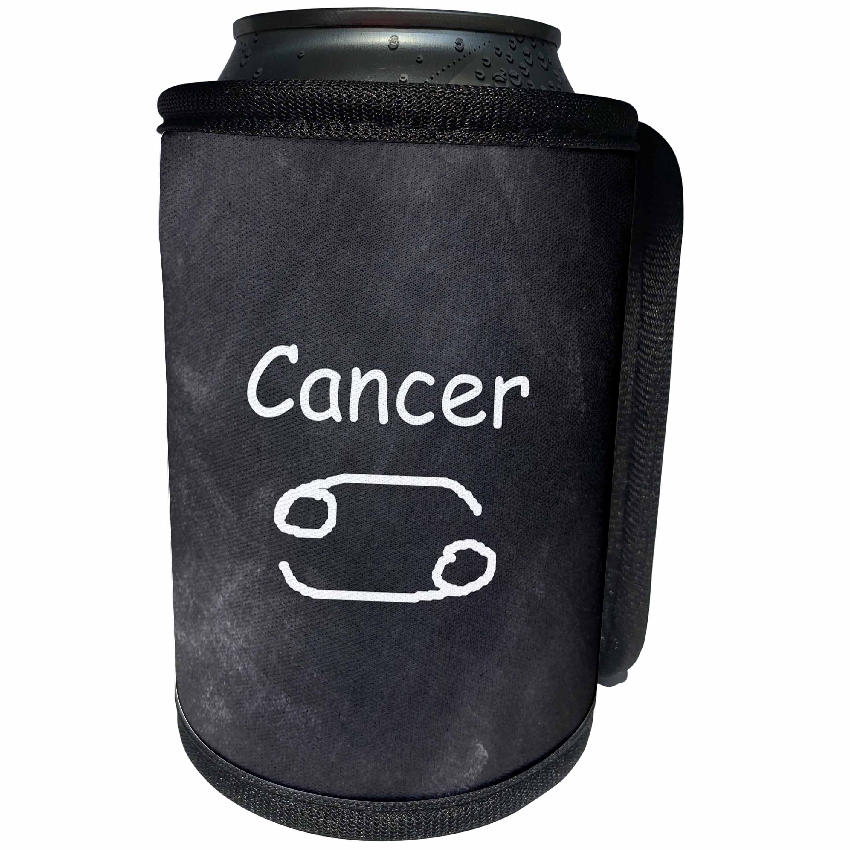 3dRose TDSwhite – Zodiac - Cancer Symbol Zodiac Sign Horoscope Chalkboard Design - Can Cooler Bottle Wrap (cc_269254)