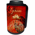 3dRose TDSwhite – Zodiac - Gemini Symbol Astrology Wheel Zodiac Sign Horoscope - Can Cooler Bottle Wrap (cc_269257)