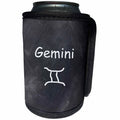 3dRose TDSwhite – Zodiac - Gemini Symbol Zodiac Sign Horoscope Chalkboard Design - Can Cooler Bottle Wrap (cc_269258)