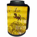 3dRose TDSwhite – Zodiac - Leo Symbol Astrology Wheel Zodiac Sign Horoscope - Can Cooler Bottle Wrap (cc_269259)