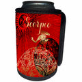 3dRose TDSwhite – Zodiac - Scorpio Symbol Astrology Wheel Zodiac Sign Horoscope - Can Cooler Bottle Wrap (cc_269267)