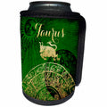 3dRose TDSwhite – Zodiac - Taurus Symbol Astrology Wheel Zodiac Sign Horoscope - Can Cooler Bottle Wrap (cc_269269)