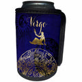3dRose TDSwhite – Zodiac - Virgo Symbol Astrology Wheel Zodiac Sign Horoscope - Can Cooler Bottle Wrap (cc_269271)