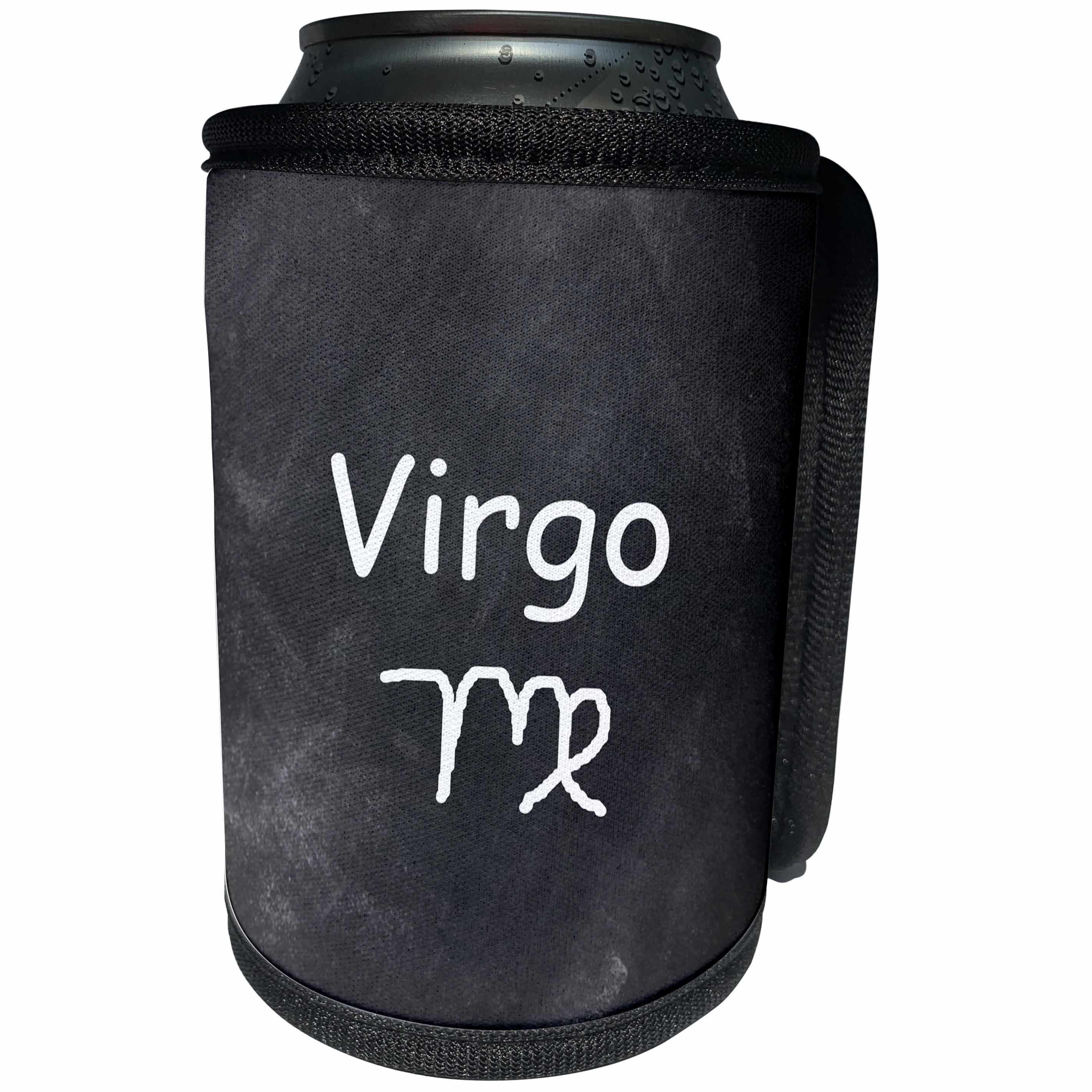 3dRose TDSwhite – Zodiac - Virgo Symbol Zodiac Sign Horoscope Chalkboard Design - Can Cooler Bottle Wrap (cc_269272)
