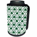 3dRose Anne Marie Baugh - St. Patricks Day - Cute Clover and Kiss Me Im Irish Green and White Pattern - Can Cooler Bottle Wrap (cc_269320)