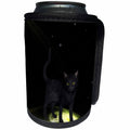 3dRose Renderly Yours Autumn And Halloween - Black Cat On Glowing Spectral Ball With Starry Sky - Can Cooler Bottle Wrap (cc_269387)