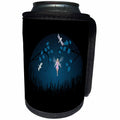 3dRose Renderly Yours Fairies - Lovely Pink Fairy With Dragonflies At Night - Can Cooler Bottle Wrap (cc_269394)