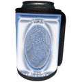3dRose Beverly Turner Christmas Design - Blue Stocking 1st Christmas to Son - Can Cooler Bottle Wrap (cc_26951)