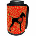3dRose Doreen Erhardt New Year Collection - Great Dane Silhouette for Year ft the Dog Chinese New Year - Can Cooler Bottle Wrap (cc_269570)