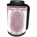 3dRose Beverly Turner Christmas Design - Pink Stocking 1st Christmas to Granddaughter - Can Cooler Bottle Wrap (cc_26959)