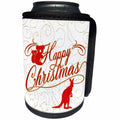 3dRose Doreen Erhardt Christmas Around the World - Australia Christmas Koala Bears Kangaroo in Red with Gold - Can Cooler Bottle Wrap (cc_269598)