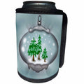 3dRose Dawn Gagnon Photography and Designs-Holidays - Snow Globe ornament design with snow and trees - Can Cooler Bottle Wrap (cc_269606)