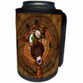 3dRose Heike Köhnen Design Steampunk - Steampunk, funny steampunk giraffe with clock - Can Cooler Bottle Wrap (cc_269618)