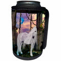 3dRose Heike Köhnen Design Fairies Fairytale - Beautiful unicorn in a fantasy world - Can Cooler Bottle Wrap (cc_269620)