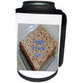 3dRose Jewish Themes - Image of Happy Pesach On Matzoh - Can Cooler Bottle Wrap (cc_269628)