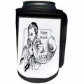 3dRose Jewish Themes - Image of Happy Pesach 5778 With Blowing of Shofar - Can Cooler Bottle Wrap (cc_269633)