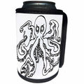 3dRose DYLAN SEIBOLD - MONOCHROME - Surly Octopus - Can Cooler Bottle Wrap (cc_269675)