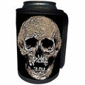 3dRose Taiche - Vector - Skull - Full Skull With Rotting Flesh Vector - Can Cooler Bottle Wrap (cc_269738)