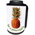 3dRose Taiche - Tee Shirt - Pineapple - In A World Full Of Apples, Be A Pineapple - Can Cooler Bottle Wrap (cc_269750)