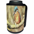 3dRose Taiche - Watercolor - Kingfisher - Stunning Kingfisher In Watercolor - Can Cooler Bottle Wrap (cc_269760)