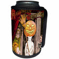 3dRose Scenes from the Past Ephemera - Crazy Vintage Pumpkin Head and Scaredy Cats Late 1800s Halloween - Can Cooler Bottle Wrap (cc_269787)