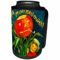 3dRose Scenes from the Past Ephemera - A Merry Halloween Vintage Holiday Postcard Early 1900s - Can Cooler Bottle Wrap (cc_269789)