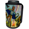 3dRose Scenes from the Past Ephemera - Vintage Halloween Postcard Early 1900s Ghoulish Devil - Can Cooler Bottle Wrap (cc_269793)