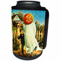 3dRose Scenes from the Past Ephemera - Vintage Halloween Pumpkin Head Ghost Early 1900s - Can Cooler Bottle Wrap (cc_269796)