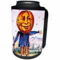 3dRose Scenes from the Past Ephemera - Vintage Halloween Scarecrow Early 1900s Postcard - Can Cooler Bottle Wrap (cc_269797)