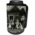 3dRose Scenes from the Past Ephemera - Vintage Midget Vaudeville Surreal Swiss Alps Scene 1930s - Can Cooler Bottle Wrap (cc_269811)