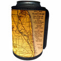 3dRose Scenes from the Past Magic Lantern Slides - 1804 Map of Chicago Illinois with Indian Village Names - Can Cooler Bottle Wrap (cc_269816)
