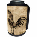 3dRose Scenes from the Past Magic Lantern Slides - Crowing Rooster Sesshu Toyo 1500s Vintage Japanese Folk Art - Can Cooler Bottle Wrap (cc_269822)