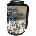 3dRose Scenes from the Past Magic Lantern Slides - Vintage Atlantic City New Jersey Boardwalk Ferris Wheel and Beach - Can Cooler Bottle Wrap (cc_269836)