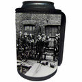 3dRose Scenes from the Past Magic Lantern Slides - Vintage Fire Brigade Edwardian Merryweather Steam Fire Engine 1908 - Can Cooler Bottle Wrap (cc_269854)