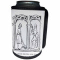 3dRose Scenes from the Past Magic Lantern Slides - Vintage Christianity When Adam Delved and Eve Span Circa Early 1900s - Can Cooler Bottle Wrap (cc_269883)