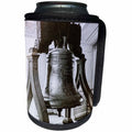 3dRose Scenes from the Past Magic Lantern Slides - Vintage Liberty Bell Philadelphia American Icon Independence Hall - Can Cooler Bottle Wrap (cc_269894)