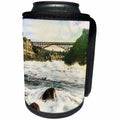 3dRose Scenes from the Past Magic Lantern Slides - Niagara Falls Whirlpool Rapids and Bridge Early 1900s - Can Cooler Bottle Wrap (cc_269923)