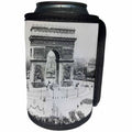 3dRose Scenes from the Past Magic Lantern Slides - Vintage Arc De Triomphe Paris France Parade - Can Cooler Bottle Wrap (cc_269926)