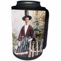 3dRose Scenes from the Past Magic Lantern Slides - Welsh Woman in Traditional Dress Circa 1890s Wales - Can Cooler Bottle Wrap (cc_269965)